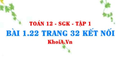 Bài 1.22 trang 32 Toán 12 tập 1 Kết nối tri thức